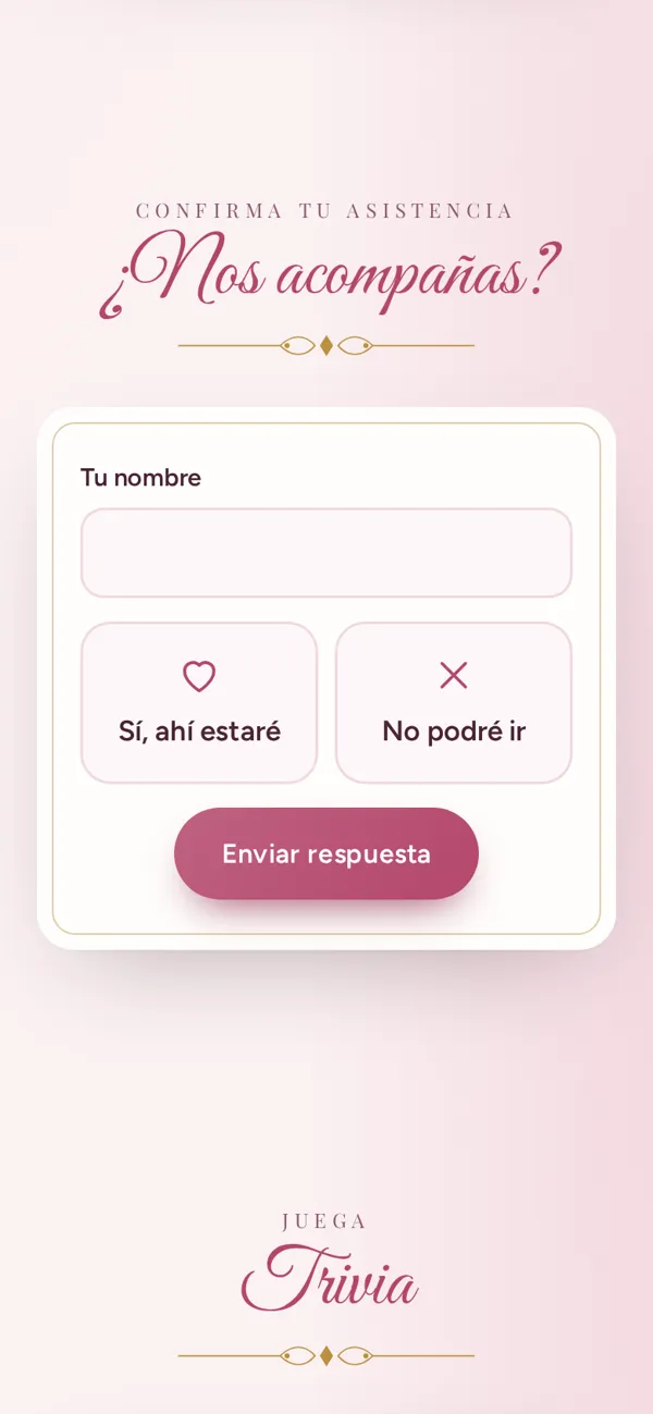 Formulario de confirmación de asistencia